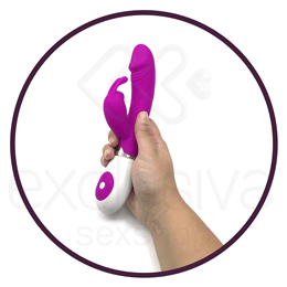 Foto 11 do produto Vibrador Estimulador de Ponto G e Clítoris em Forma de Coelho com 30 Níveis de Vibração - Pretty Love Gene | 9,8 x 3 cm | Disponível em 2 Cores