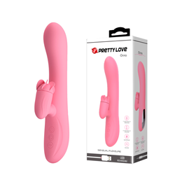 Vibrador de Ponto G com 7 Modos de Vibração e Estimulador de Clitóris com 4 Funções de Rotação - Pretty Love Gina | 12 x 3,6 cm