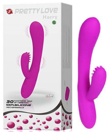 Vibrador Estimulador Clitoriano e Ponto G Recarregável com Saliências e 30 Modos de Vibração - Pretty Love Harry | 19 x 3 cm