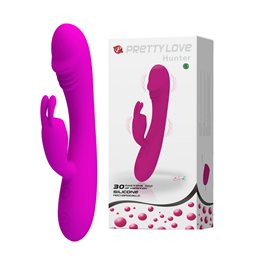 Vibrador Estimulador de Ponto G e Clítoris Recarregável com 30 Modos de Vibração - Pretty Love Hunter - 10 x 3,2 cm