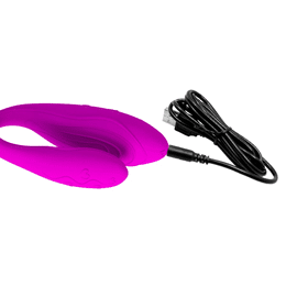 Foto 4 do produto Vibrador para Casais com 30 Níveis de Vibração, Controle Remoto sem Fio e Recarregável - Pretty Love Indulgence | 9 x 2,8 cm