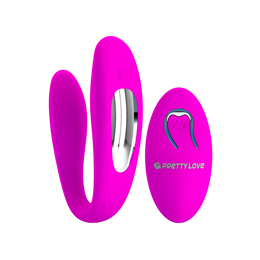 Vibrador para Casal Recarregável com 10 Modos de Vibração, Resistente à Água e Controle Remoto - Pretty Love Letitia