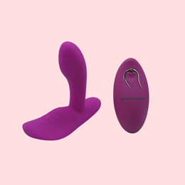 Estimulador de Clítoris com Penetrador, 12 Modos de Vibrações e Controle Remoto Sem Fio - Pretty Love Magic Fingers | 7 x 2,6 cm