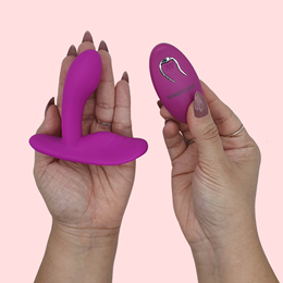 Estimulador de Clítoris com Penetrador, 12 Modos de Vibrações e Controle Remoto Sem Fio - Pretty Love Magic Fingers | 7 x 2,6 cm