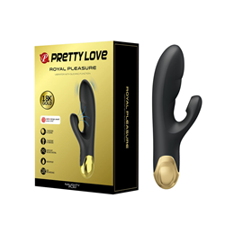 Vibrador Estimulador de Ponto G e Clítoris em Silicone com 7 Modos de Vibração, Sucção, Botão de Auto Limpeza e Função Memória - Pretty Love Naughty Play | 10,3 x 3,8 cm