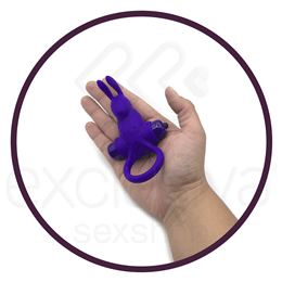Anel Peniano com Estimulador de Clítoris em Forma de Coelho e 10 Modos de Vibração - Pretty Love Penis Ring I | 10,5 x 6,5 cm | Disponível em 2 Cores