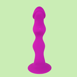 Foto 2 do produto Plug Anal em Silicone com Formato Orgânico e Base Ventosa - Pretty Love | 15 x 3,5 cm