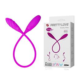 Vibrador Recarregável Duplo com 7 Modos de Vibração, a Prova D'Água - Pretty Love Snaky Vibe I | 60 x 3 cm