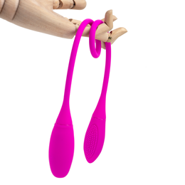 Vibrador Duplo Unissex com 7 Modos de Vibração, Recarregável e Resistente à Água - Pretty Love Snaky Vibe II | 60 x 3 cm