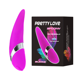 Foto 1 do produto Pretty Love Spoony - Massageador Recarregável em Soft Touch com 12 Modos de Vibração -11 x 3 cm | Cor: Roxo