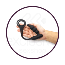 Pretty Love Vibration Penis Sleeve 3 - Plug Anal com Anel para Pênis e Escroto em Silicone com 12 Modos de Vibrações