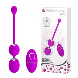 Vibrador para Pompoarismo Recarregável com 12 Modos de Vibração - Pretty Love Willie - 21 x 3,4