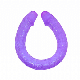 Prótese Dupla em Formato de Pênis Realístico com Glandes e Veias em Jelly - Lybaile Double Dones | 49 x 4,6 cm | Disponível em 2 Cores