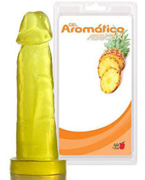Adão & Eva - Prótese em Formato de Pênis em Gel com Aroma de Abacaxi - 16 x 4 cm