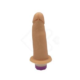 Foto 2 do produto Prótese em Formato de Pênis com Glande Definida, Veias Suaves e Vibração Multivelocidade - Pura Luxúria | 13,5 x 4,2 cm