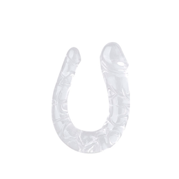 Foto 3 do produto Prótese Peniana Dupla em Jelly com Glande Definida e Veias - Double Dong | 28 x 3,2 cm | Disponível em 4 Cores