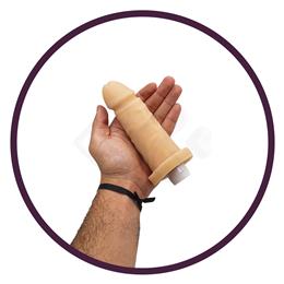 Prótese Peniana Realística em Cyberskin com Vibração Multivelocidade - Adão & Eva | 13,1 x 4 cm