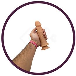 Prótese Peniana Realística com Glande Definida, Veias Salientes e Ventosa na Base - Sexy Fantasy Pura Luxúria | 16,4 x 3,6 cm