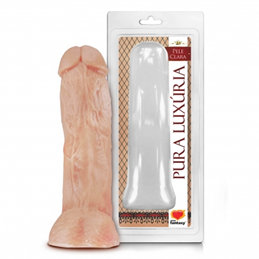 Foto 1 do produto Pura Luxúria - Prótese em Forma de Pênis Realístico com Veias Salientes e Glande Definida em PVC - 22 x 5,2 cm | Modelo: 1785A.B