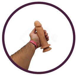 Prótese no Formato de Pênis Realístico com Veias Suaves, Glande Definida e Ventosa - Sexy Fantasy Pura Luxúria | 16,7 x 4,2 cm