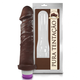 Prótese Realística com Aroma e Multivelocidade de Vibração - Sexy Fantasy Pura Tentação | 17,5 x 4,6 cm | Disponível em 3 Aromas