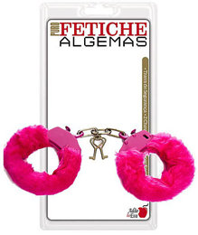 Puro Fetiche - Algemas em Metal com Capa de Pelúcia e 2 Chaves | Cor: Rosa