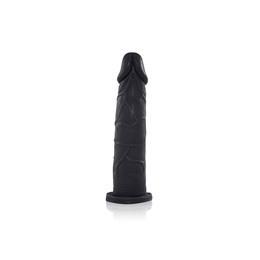 Foto 2 do produto Real Peter - Cinta em Courvin com Prótese em Formato de Pênis Realístico em Silicone sem Vibro - 18 x 3,5 cm | Cor: Preto