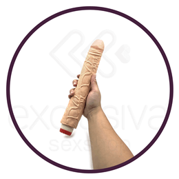 Real Peter Destroyer - Prótese Realística em Formato de Pênis com Veias Super Salientes e Vibro Multivelocidade - 27 x 4,3 cm
