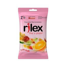 Preservativo Lubrificado com Aroma de Tutti Frutti - Rilex Aromatizados - 3 Unidades