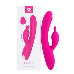 Vibrador Estimulador de Ponto G e Clítoris em Silicone com 9 Modos de Vibrações e Pulsação - S-Hande Candy | 13,4 x 3,4 cm | Disponível em 2 Cores