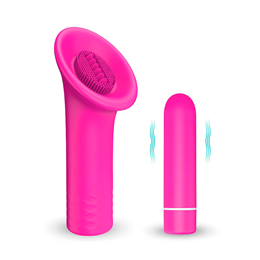 Massageador de Clítoris e Mamilos, Recarregável com 9 Modos de Vibração e Carregamento via USB - S-Hande Glory | 10,5 x 5,5 cm | Disponível em 2 Cores