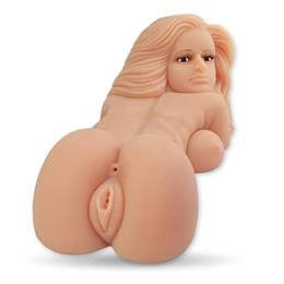 Foto 3 do produto Masturbador em Cyberskin com Forma de Corpo Feminino com 3 Canais Penetráveis - Senina Sexual Doll | 66 x 26 cm