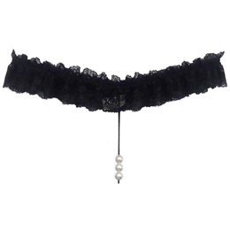 Foto 1 do produto Sensualle - Calcinha Fio Dental Pérola | Cor: Preto