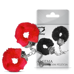 Foto 1 do produto Sexy Fantasy - Algemas de Metal com Capa de Pelúcia | Cor: Vermelho