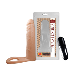 Anel Companheiro com Pênis Realístico e Cápsula Vibratória - Sexy Fantasy Pura Luxúria | 15,5 x 3,4 cm
