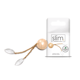 Pingente Vaginal Feito em Metal com 2 Berloques em Forma de Cristal, São Livres de Metais Pesados - Sexy Fantasy Slim | 2,4 cm