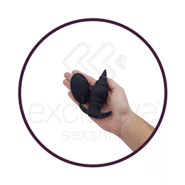 Plug Anal Escalonado Recarregável em Silicone com 9 Modos de Vibração e Controle Remoto sem Fio - S-Hande Cupid-RCT | 9,5 x 3,4 cm