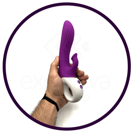 Vibrador Estimulador de Ponto G e Clitóris em Silicone com 9 Modos de Vibração e Sucção - S-Hande DEW - 13 x 3,5 cm | Disponível em 3 Cores