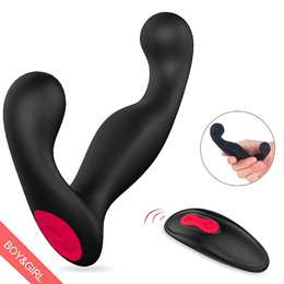 Estimulador de Próstata e Períneo com 9 Modos de Vibrações e Controle Remoto sem Fio - S-Hande Jelly-RCT - 13 x 2,8 cm