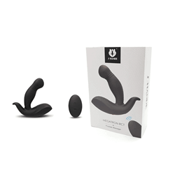 S-Hande Megatron-RCT - Plug Anal Estimulador de Próstata e Períneo Recarregável em Silicone com 9 Modos de Vibrações, Controle Remoto Sem Fio e IPX7 À Prova De Água - 12 x 3 cm