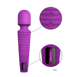Foto 3 do produto Vibrador Massageador Recarregável com 7 Modos de Vibração e 4 Intensidades - S-Hande Star | 20 x 4 cm | Disponível em 2 Cores