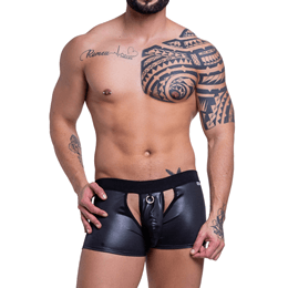 Steves Designer - Cueca Boxer em Cirrê com Bojo Frontal Aberto - Tamanho Único
