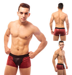 Foto 1 do produto Steves Designer - Cueca Boxer Oncinha Vermelha