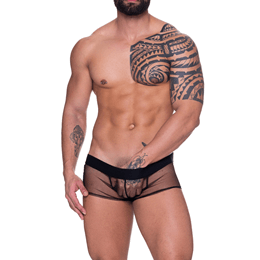 Steves Designer - Cueca Boxer em Tule com Transparência | Tamanho Único