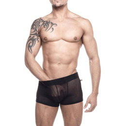 Steves Designer - Cueca Boxer em Tule Transparente | Cor: Preto