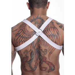 Foto 5 do produto Arreio Modelo H com Fivelas em Couro Sintético - Steves Designer Harness | Disponível em 3 Cores