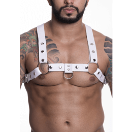 Foto 4 do produto Arreio Modelo H com Fivelas em Couro Sintético - Steves Designer Harness | Disponível em 3 Cores