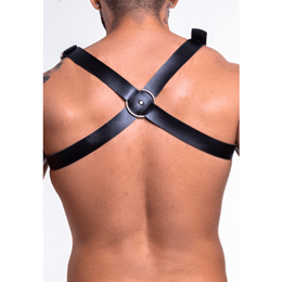 Foto 3 do produto Arreio Modelo H com Fivelas em Couro Sintético - Steves Designer Harness | Disponível em 3 Cores