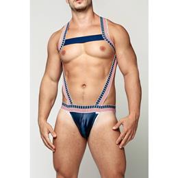 Steves Designer SD Clothing - Cueca Harness América com Suspensório - Tamanho Único