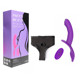 Strap On em Silicone com 7 Modos de Vibração, Controle Remoto Sem Fio e Recarregável - I-moon Pretty Beauty | Disponível em 2 Cores